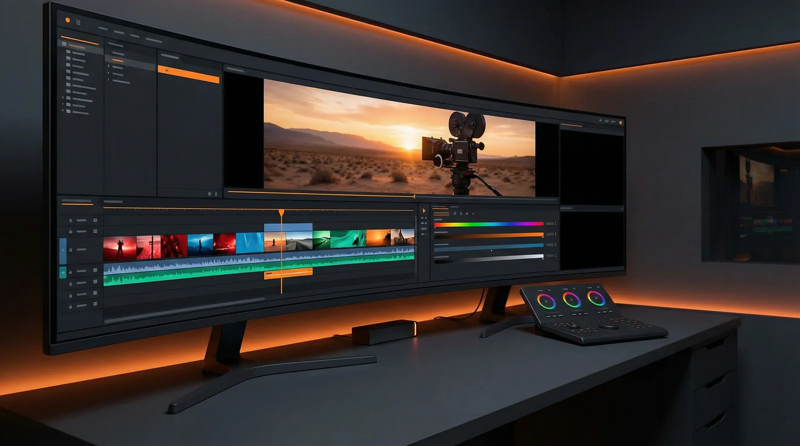 万利app 专业视频剪辑工作台界面